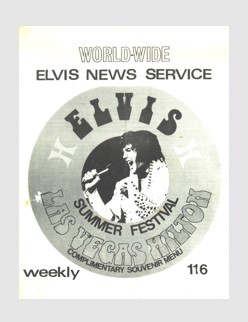 Elvis News Service Weekly Issue No. 116