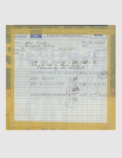Tape Legend - July 27 1965
