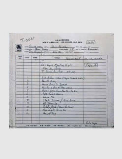 Tape Legend - January 26 1972